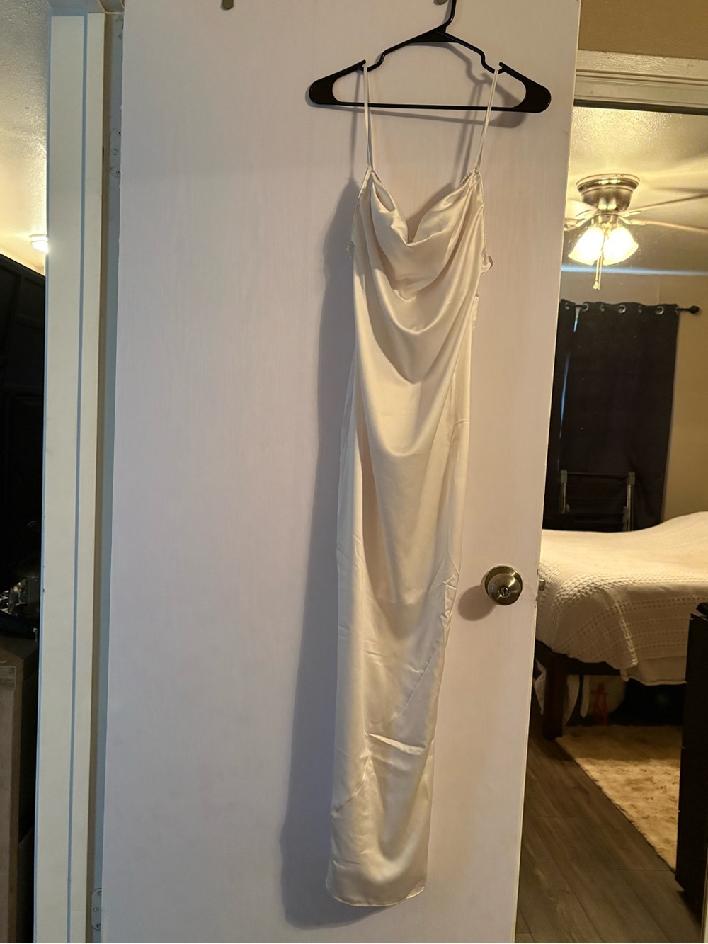 Victoria's Secret XS white Satin glitter bra Maxi Slip Dress